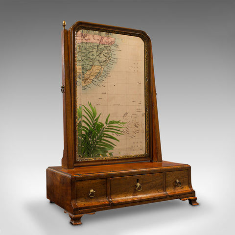 Antique Bureau Mirror, English, Walnut, Dressing Table, Swing, Georgian, C.1800