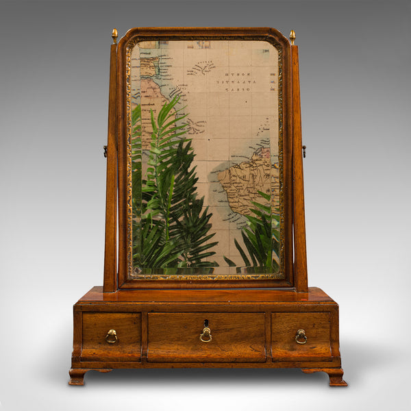 Antique Bureau Mirror, English, Walnut, Dressing Table, Swing, Georgian, C.1800