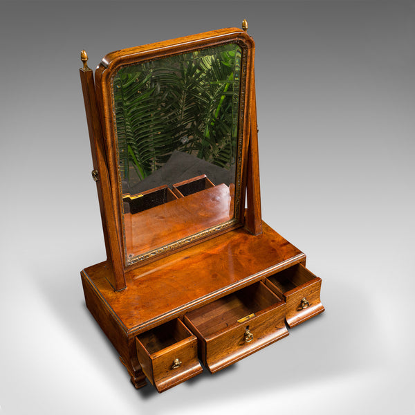 Antique Bureau Mirror, English, Walnut, Dressing Table, Swing, Georgian, C.1800