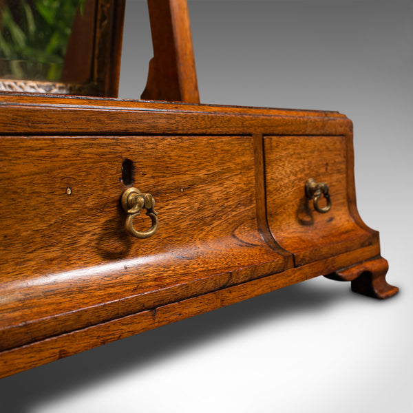 Antique Bureau Mirror, English, Walnut, Dressing Table, Swing, Georgian, C.1800