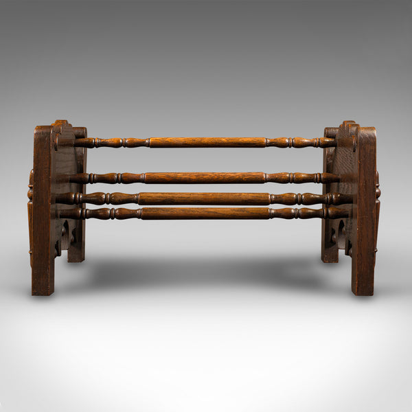 Antique Book Trough, Scottish, Oak, Novel Stand, Aesthetic Period, Victorian