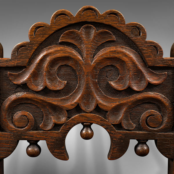 Antique Book Trough, Scottish, Oak, Novel Stand, Aesthetic Period, Victorian