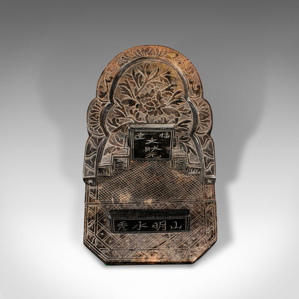 Antique Ornamental Mausoleum, Chinese Soapstone, Burial Memento, Victorian, 1900