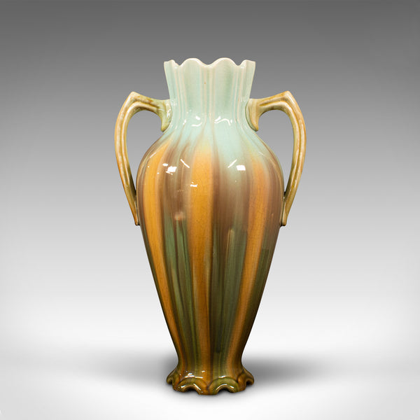 Antique Decorative Vase, French, Ceramic, Flower Urn, Art Nouveau, Victorian