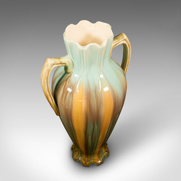 Antique Decorative Vase, French, Ceramic, Flower Urn, Art Nouveau, Victorian