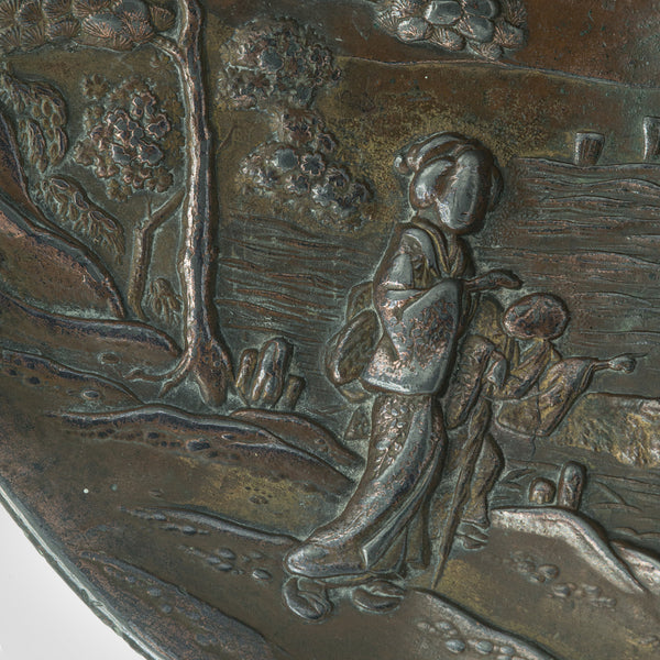 Pair Of Antique Momo Dishes, Japanese, Serving Tray, Meiji, Victorian, C.1900