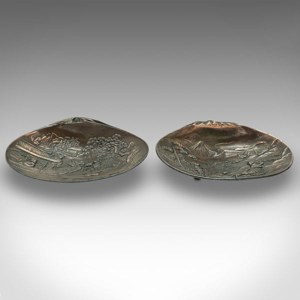 Pair Of Antique Momo Dishes, Japanese, Serving Tray, Meiji, Victorian, C.1900