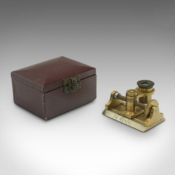 Antique Thread Counter, English, Brass, Industrial Instrument, Victorian, C.1900