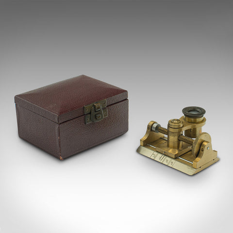 Antique Thread Counter, English, Brass, Industrial Instrument, Victorian, C.1900