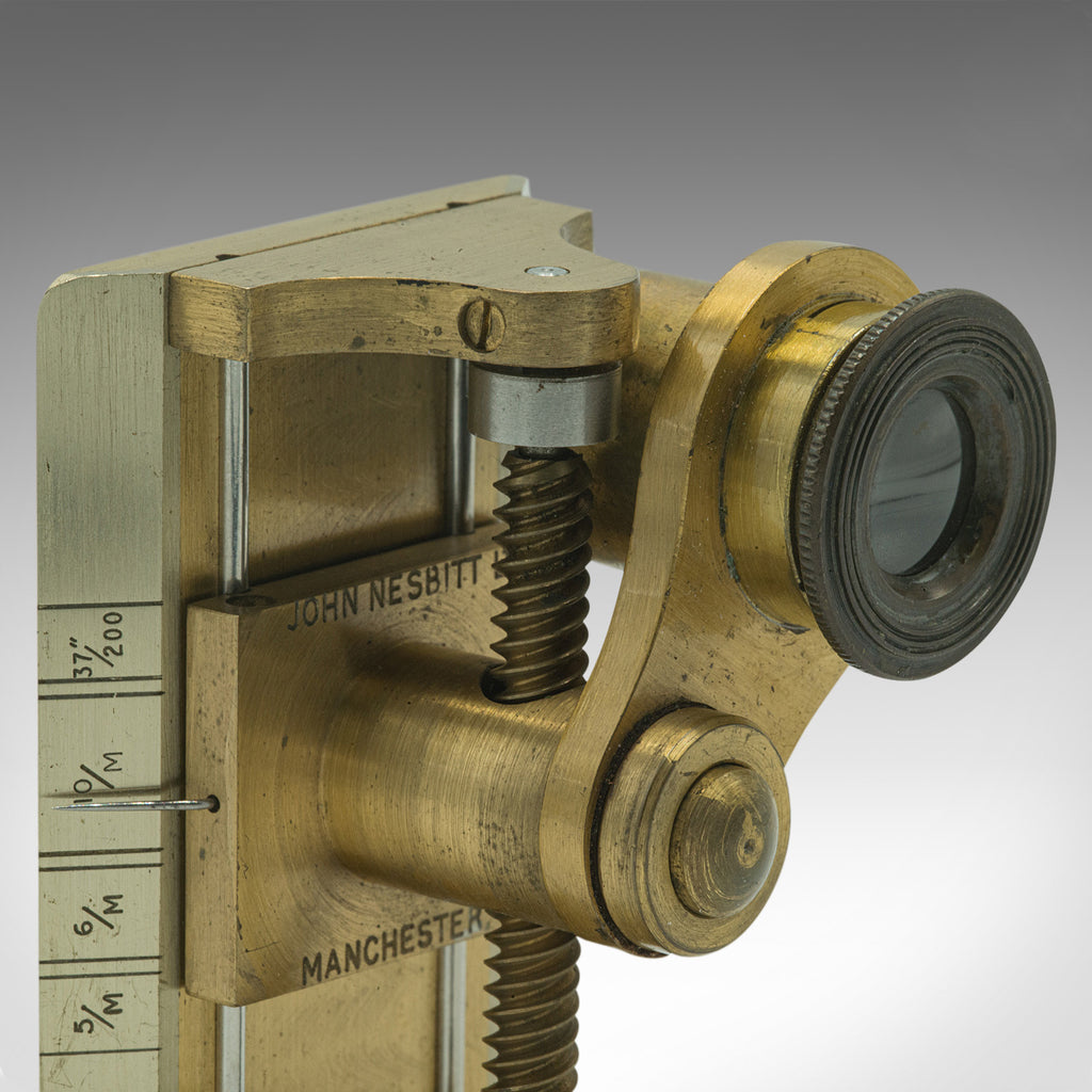 Antique Thread Counter, English, Brass, Industrial Instrument ...