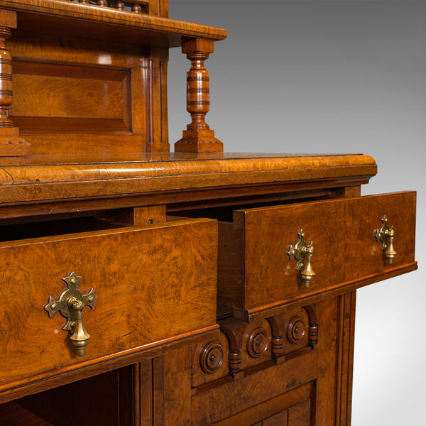 Large Antique Grand Sideboard, Scottish, Oak, Buffet Cabinet, Victorian, C.1860