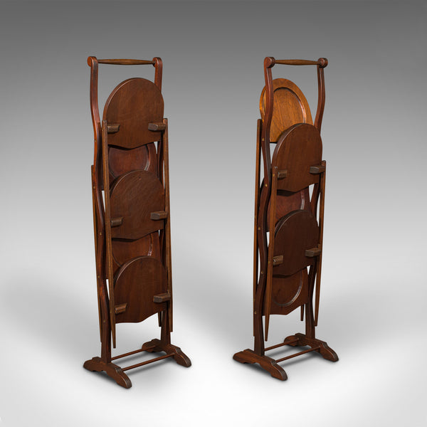 Pair Of Vintage Folding Cake Stands, English, Afternoon Tea, Art Deco, C.1930
