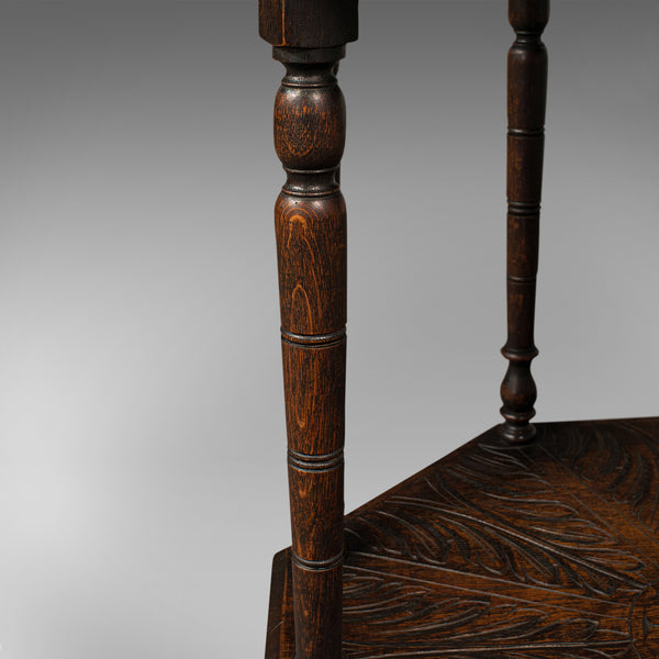 Antique Octagonal Table, Scottish, Oak, Occasional, Aesthetic Period, Victorian