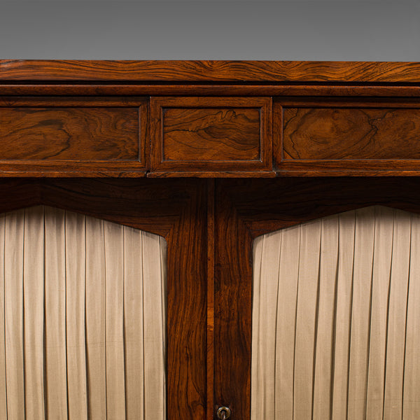 Antique Breakfront Book Cabinet, English, Chiffonier, Sideboard, William IV