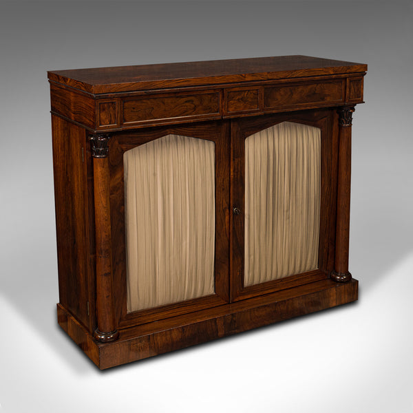 Antique Breakfront Book Cabinet, English, Chiffonier, Sideboard, William IV