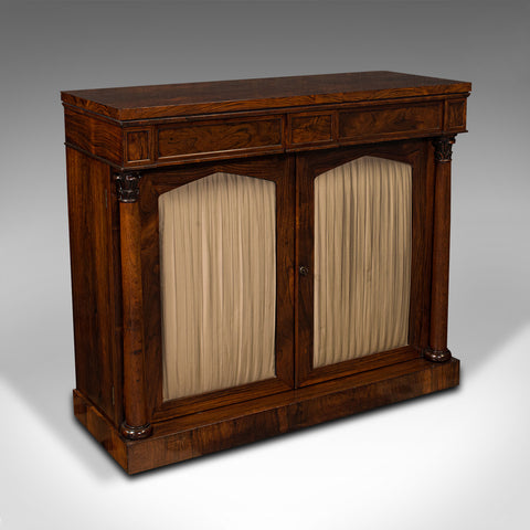 Antique Breakfront Book Cabinet, English, Chiffonier, Sideboard, William IV
