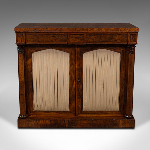 Antique Breakfront Book Cabinet, English, Chiffonier, Sideboard, William IV