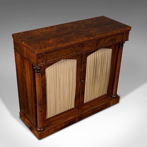Antique Breakfront Book Cabinet, English, Chiffonier, Sideboard, William IV