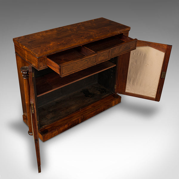 Antique Breakfront Book Cabinet, English, Chiffonier, Sideboard, William IV