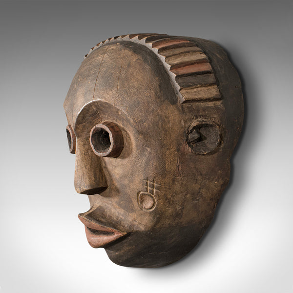 Antique Carved Dan Mask, Ivorian, African, Tribal, Ivory Coast, Victorian, 1900