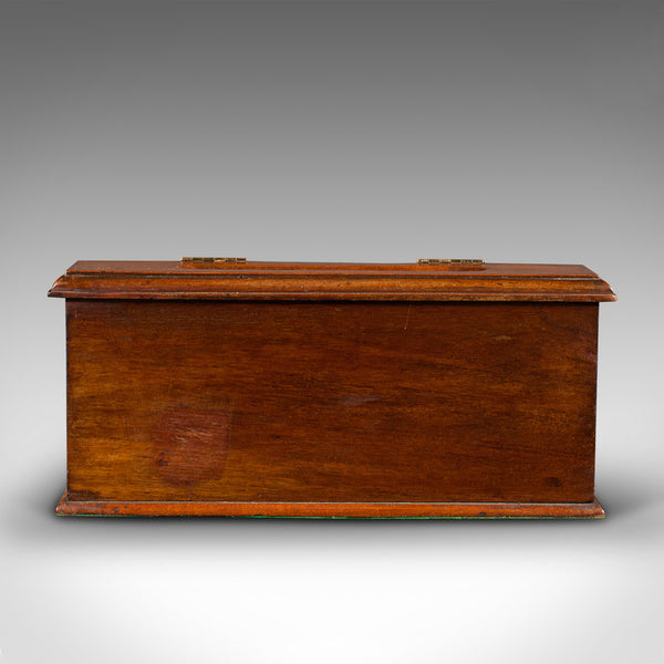Antique Hotel Reception Correspondence Box, English, Writing Slope, Edwardian