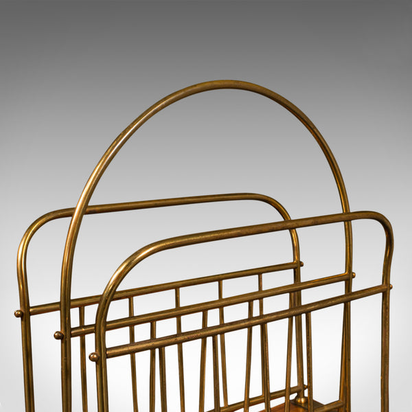 Antique Newspaper Rack, English, Oak, Magazine, Letter Stand, Victorian, C.1880