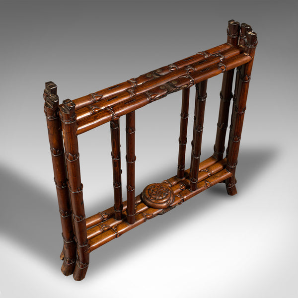 Antique Carved Campaign Table, Anglo Indian, Folding, Colonial, Victorian, 1880
