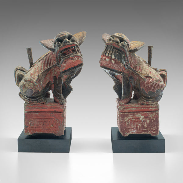 Pair, Antique Incense Burners, Oriental, Decorative Censer, Bookends, Victorian