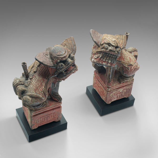 Pair, Antique Incense Burners, Oriental, Decorative Censer, Bookends, Victorian