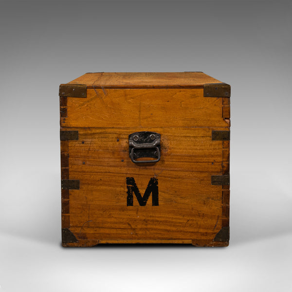 Vintage Campaign Chest, English, Camphorwood, Military Travel Trunk, Circa 1930