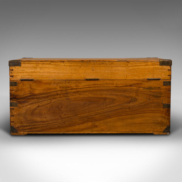 Vintage Campaign Chest, English, Camphorwood, Military Travel Trunk, Circa 1930