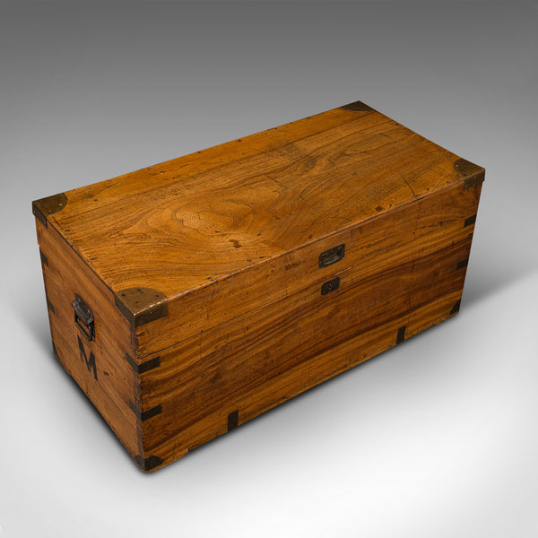 Vintage Campaign Chest, English, Camphorwood, Military Travel Trunk, Circa 1930