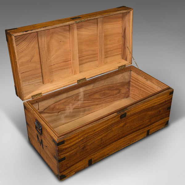 Vintage Campaign Chest, English, Camphorwood, Military Travel Trunk, Circa 1930