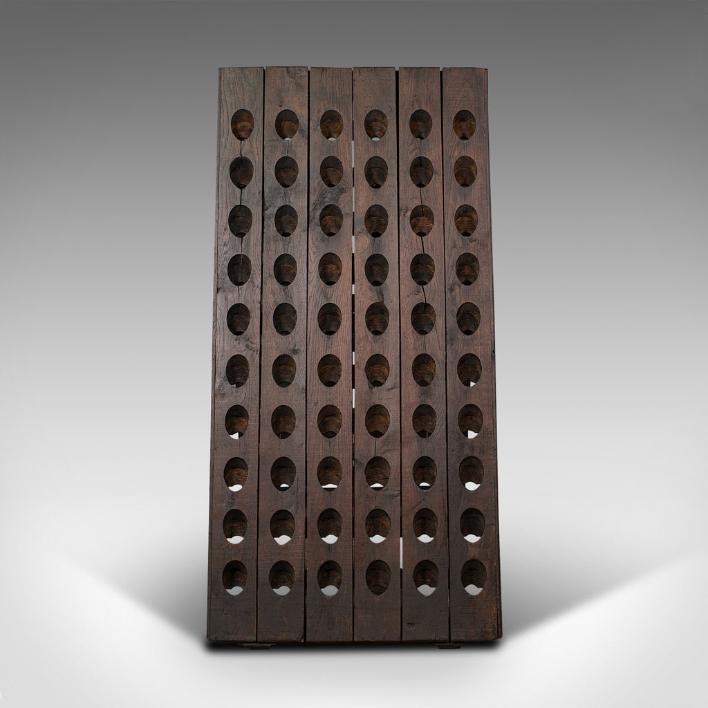 Antique Chateau Champagne Riddler, French, Oak, 120 Bottle, Wine Rack ...