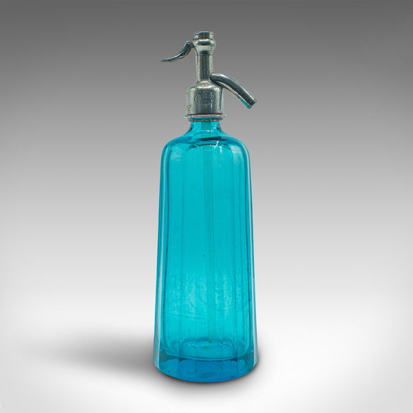Vintage Bistro Soda Siphon, French, Decorative Glass, Seltzer Bottle, Circa 1930