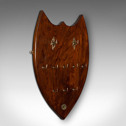 Antique Lodge Keymaster's Board, Continental, Walnut, Key Shield, Victorian