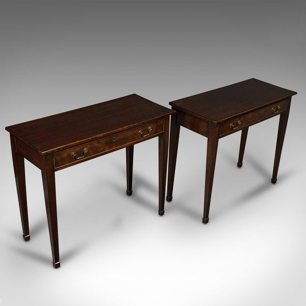 Pair Of Antique Hall Tables, English, Side, Occasional, Edwardian, Circa 1910