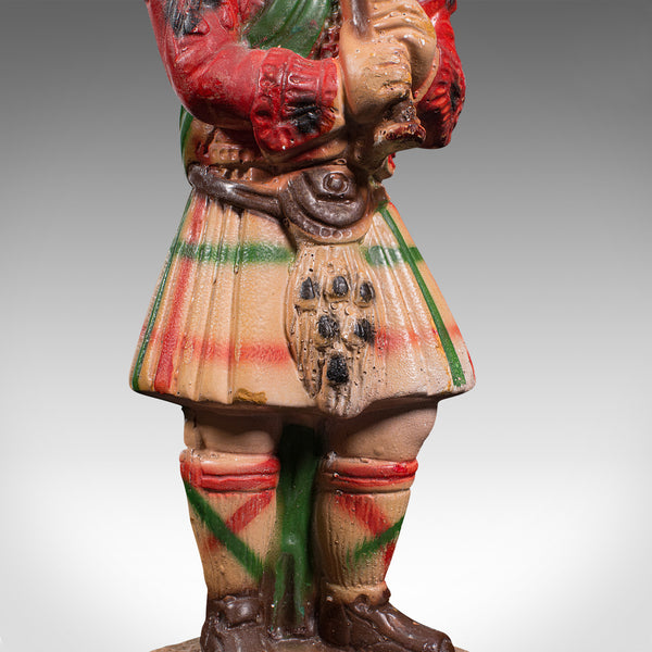 Antique Decorative Piper Figure, Scottish, Statue, After Scots Guards, Victorian