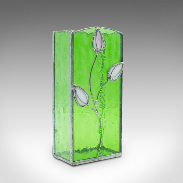 Antique Slip Vase, English, Glass, Flower Pot, Art Nouveau, Edwardian, C.1910