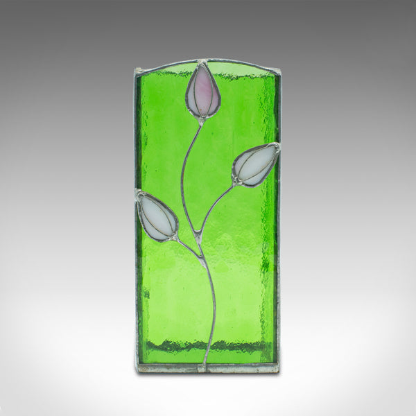 Antique Slip Vase, English, Glass, Flower Pot, Art Nouveau, Edwardian, C.1910