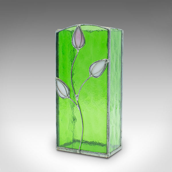 Antique Slip Vase, English, Glass, Flower Pot, Art Nouveau, Edwardian, C.1910