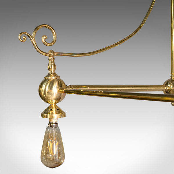 Large Vintage Suspended Billiards Light, English, Lamp, Games Room, Kitchen