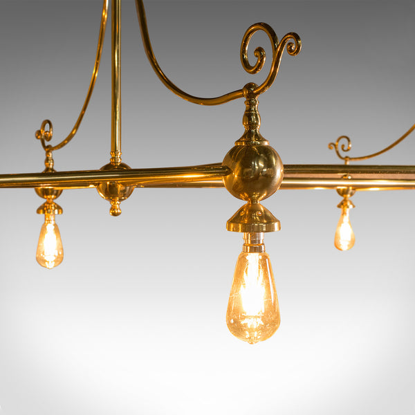 Large Vintage Suspended Billiards Light, English, Lamp, Games Room, Kitchen
