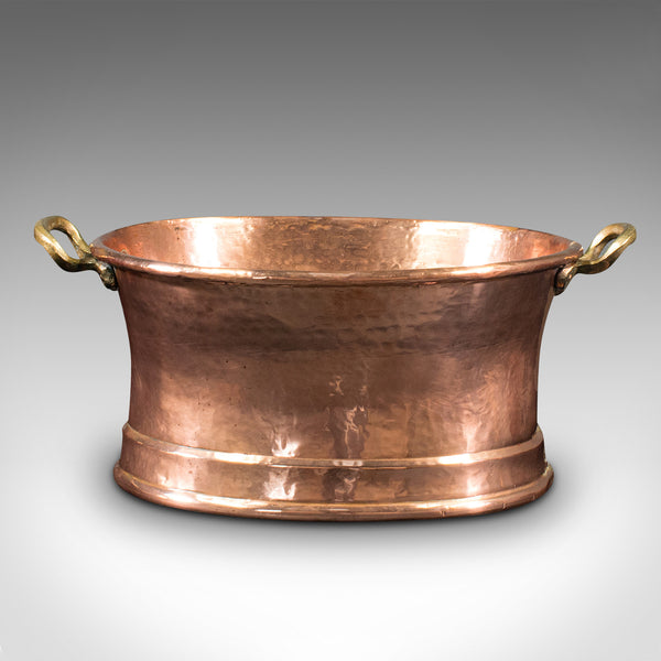 Antique Pheasant Roasting Pan, English, Hand Beaten Copper Pot, Decor, Georgian