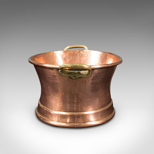 Antique Pheasant Roasting Pan, English, Hand Beaten Copper Pot, Decor, Georgian