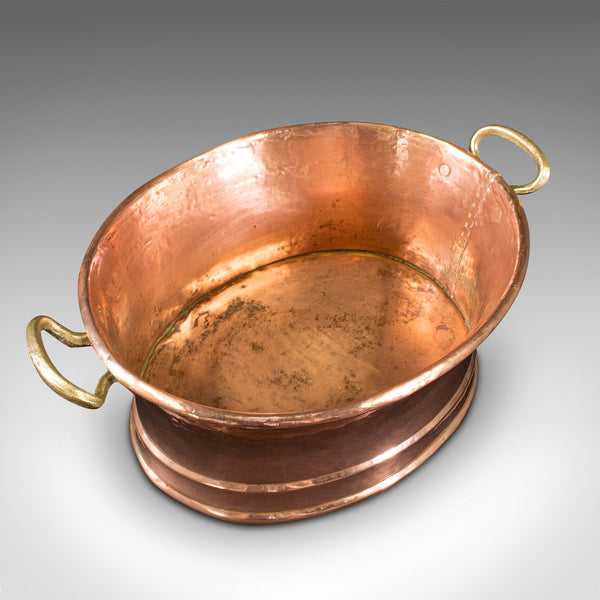 Antique Pheasant Roasting Pan, English, Hand Beaten Copper Pot, Decor, Georgian