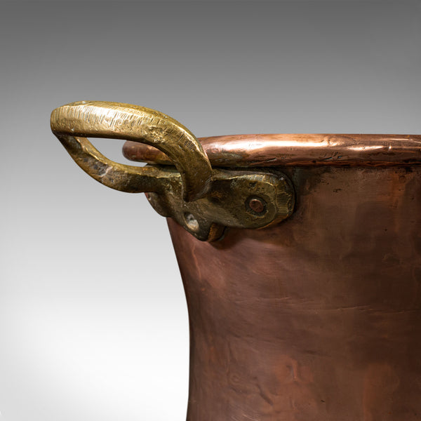 Antique Pheasant Roasting Pan, English, Hand Beaten Copper Pot, Decor, Georgian