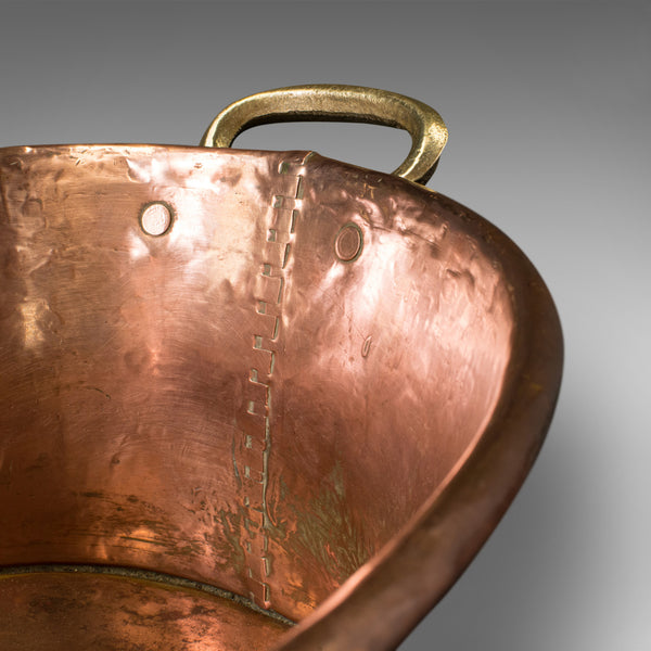 Antique Pheasant Roasting Pan, English, Hand Beaten Copper Pot, Decor, Georgian