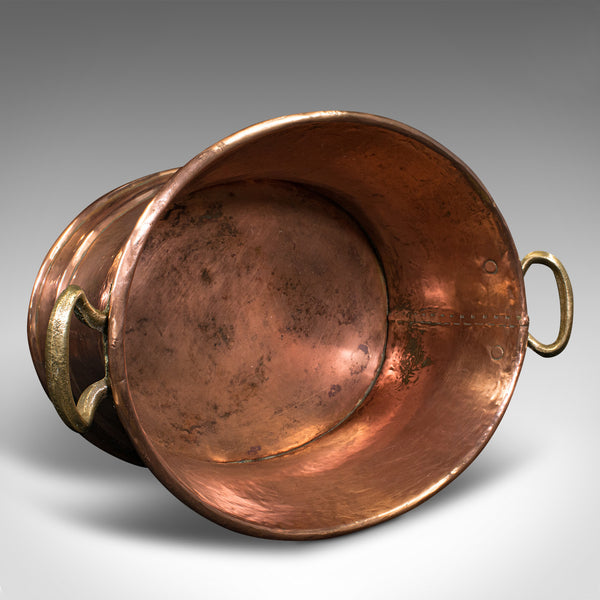 Antique Pheasant Roasting Pan, English, Hand Beaten Copper Pot, Decor, Georgian