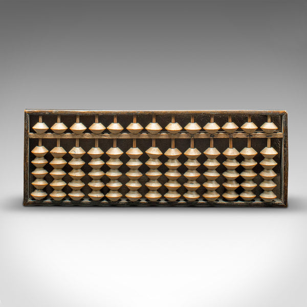 Set of 2 Antique Bamboo Trader's Abacus, Chinese, Oak, Bamboo, Victorian, C.1900
